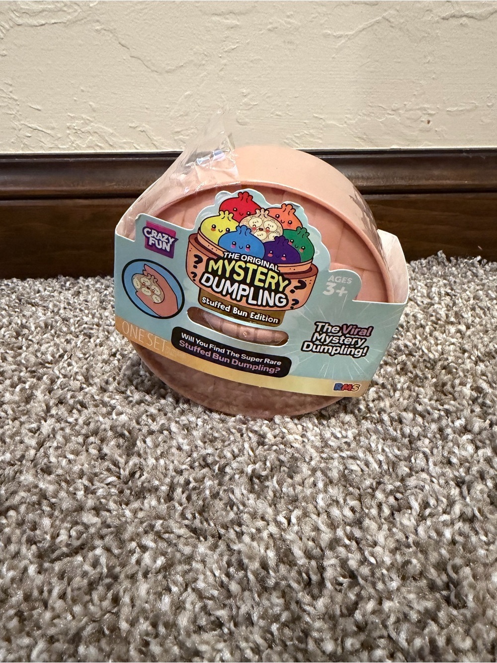 RMS Crazy Fun Mystery Dumpling Squishy Toy STUFFED BUN EDITION Plastic Torn - Picture 2 of 5